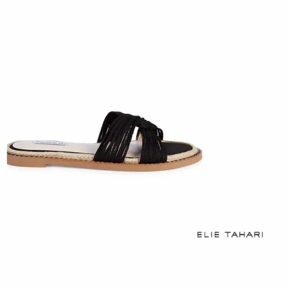 Tahari Black Sandals Slides